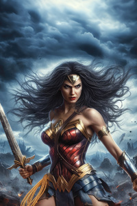 Wonder Woman Battle Glory (800x1280) Resolution Wallpaper