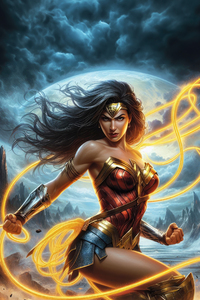 Wonder Woman Champion Of Justice (480x800) Resolution Wallpaper