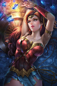 Wonder Woman Character Art 5k (1080x2160) Resolution Wallpaper