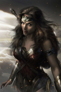 Wonder Woman Comic Covert Art 4k (1440x2560) Resolution Wallpaper