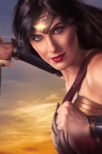 Wonder Woman Cosplay 4k (1080x1920) Resolution Wallpaper