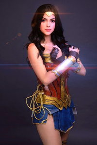 Wonder Woman Cosplay Girl Cute 5k (640x1136) Resolution Wallpaper