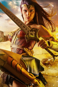 320x480 Wonder Woman Cosplay Warrior 4k