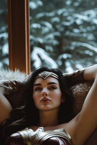 Wonder Woman Cozy (1080x2280) Resolution Wallpaper