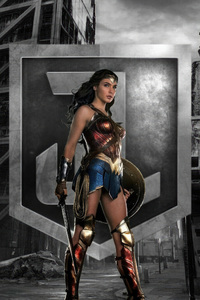 Wonder Woman Defender Of The Justice League (640x960) Resolution Wallpaper