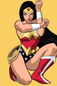Wonder Woman Digital Artwork 5k (1125x2436) Resolution Wallpaper