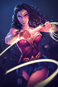 Wonder Woman Fanart 4k (1080x2280) Resolution Wallpaper