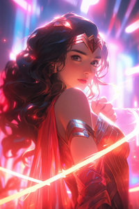 1242x2688 Wonder Woman Fantastic Odyssey
