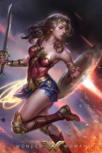 Wonder Woman Fantasy Girl Artwork