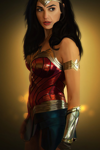 Wonder Woman Gal Artwork (1080x2280) Resolution Wallpaper