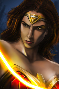 1080x2160 Wonder Woman Gal Sketch Art