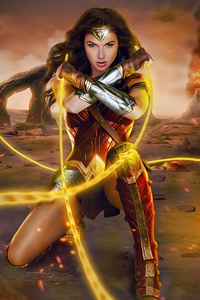Wonder Woman Girl 4k (1080x2160) Resolution Wallpaper