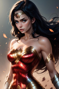 Wonder Woman Glowing Eyes (320x480) Resolution Wallpaper