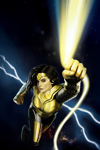 Wonder Woman Goddess Of Strength (240x320) Resolution Wallpaper