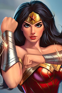 Wonder Woman Golden Guardian (480x854) Resolution Wallpaper