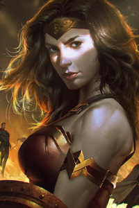 1080x2280 Wonder Woman Golden Queen 4k