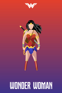 Wonder Woman Illustration 4k (320x568) Resolution Wallpaper