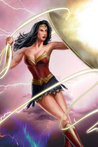 1080x2160 Wonder Woman In Action