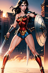 Wonder Woman In City (540x960) Resolution Wallpaper