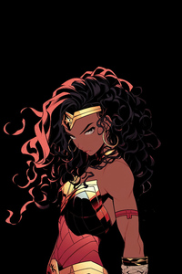 480x800 Wonder Woman In The Dark Minimal 5k