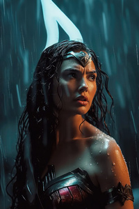 Wonder Woman Invincible Might (480x800) Resolution Wallpaper
