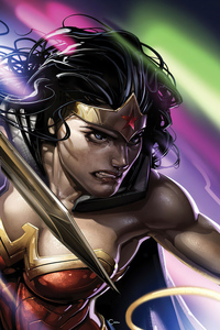 Wonder Woman JL Dark 11 Variant 4k (320x568) Resolution Wallpaper