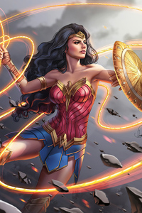 Wonder Woman Lasso 4k (1280x2120) Resolution Wallpaper