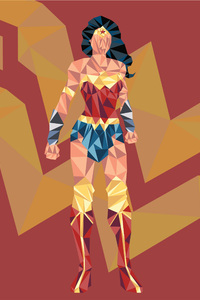 Wonder Woman Low Poly Art
