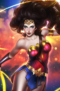 Wonder Woman Magical Eyes (1440x2960) Resolution Wallpaper