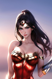 Wonder Woman Majestic Stance (640x1136) Resolution Wallpaper