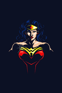 480x854 Wonder Woman Minimal 4k
