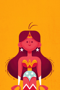 Wonder Woman Minimal Abstract 4k (1125x2436) Resolution Wallpaper