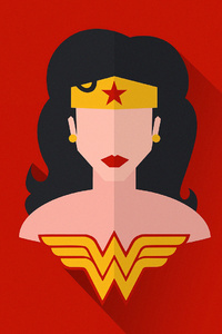Wonder Woman Minimal Art (1440x2960) Resolution Wallpaper