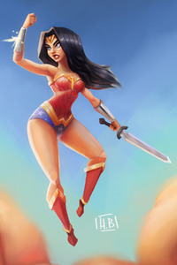Wonder Woman Minimalism Artwork