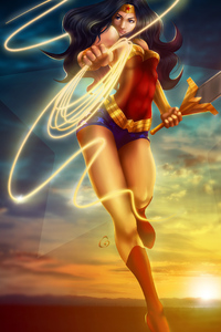 Wonder Woman New Arts (720x1280) Resolution Wallpaper