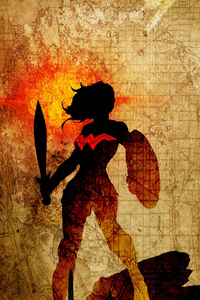 Wonder Woman Newart Minimal (1080x1920) Resolution Wallpaper