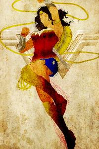 Wonder Woman Newart Minimalism (320x480) Resolution Wallpaper