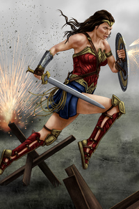 Wonder Woman Painting Art 4k