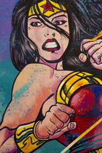 Wonder Woman Painting Arts 4k (1125x2436) Resolution Wallpaper