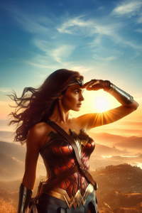 Wonder Woman Queen Of Justice (480x854) Resolution Wallpaper