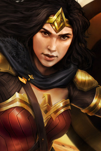 320x568 Wonder Woman Ready Battle