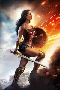 Wonder Woman Ready For Anything 4k (480x854) Resolution Wallpaper