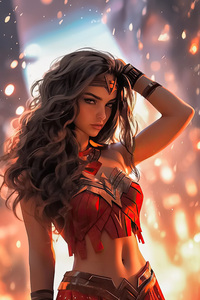 Wonder Woman Realm Of Love (750x1334) Resolution Wallpaper