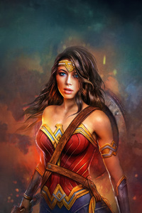 Wonder Woman Regal Presence (1440x2960) Resolution Wallpaper