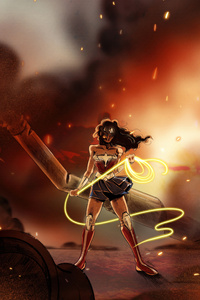 Wonder Woman Sketch Art Fan Made (1440x2960) Resolution Wallpaper