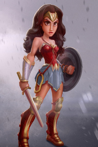 Wonder Woman Sketch Artworks (320x568) Resolution Wallpaper