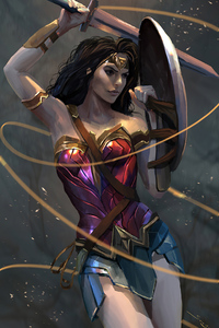 Wonder Woman Sketches (750x1334) Resolution Wallpaper