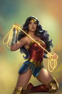 Wonder Woman Strength And Grace (1440x2960) Resolution Wallpaper