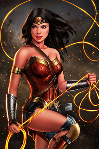 Wonder Woman Superheroine (640x960) Resolution Wallpaper