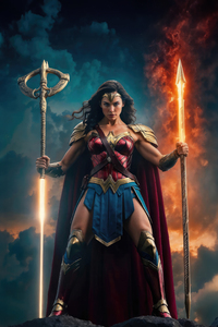 Wonder Woman Sword Mastery (640x1136) Resolution Wallpaper